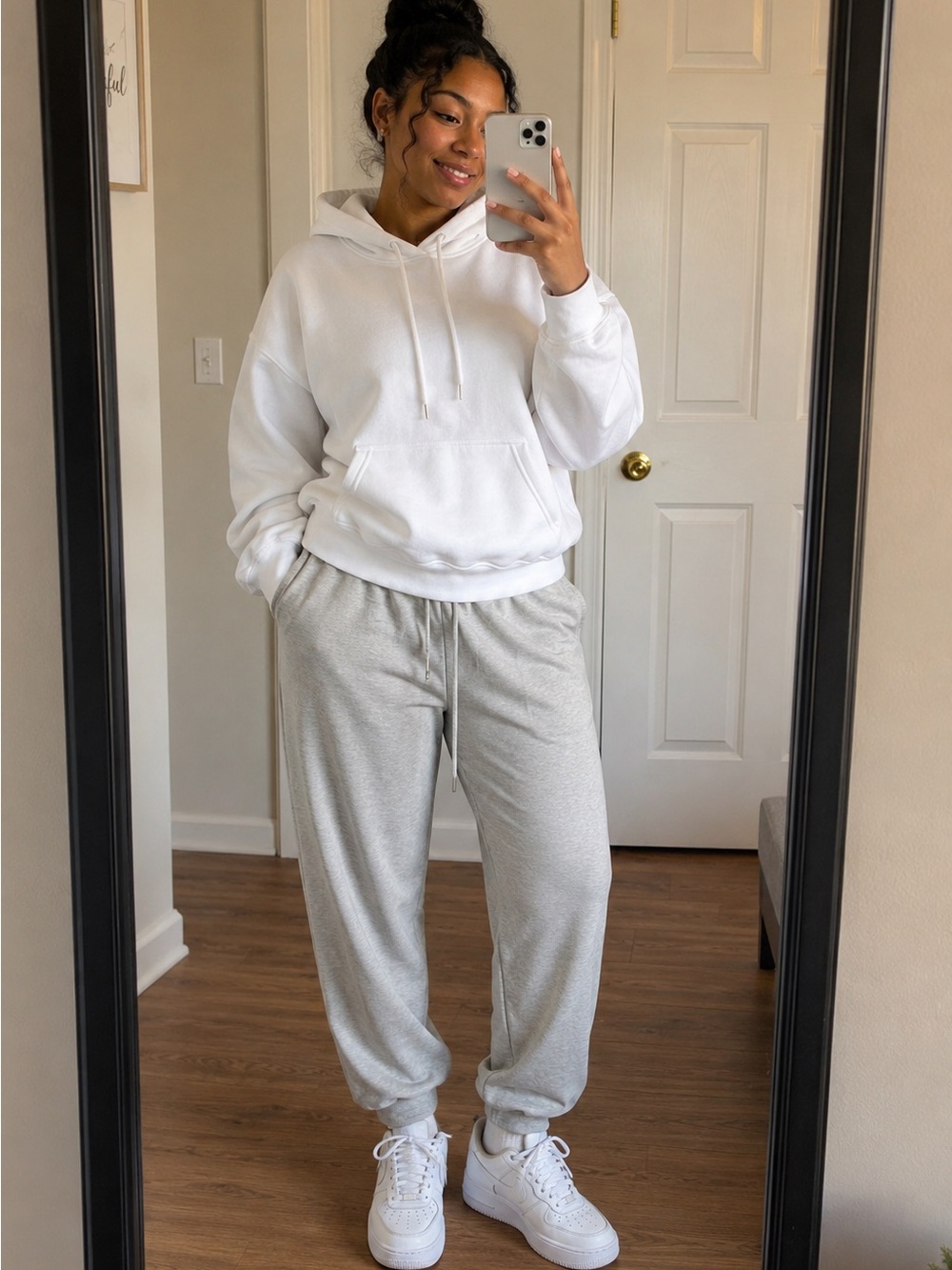 Women’s Light Tan Jogger Sweatpants with Drawstring Waist